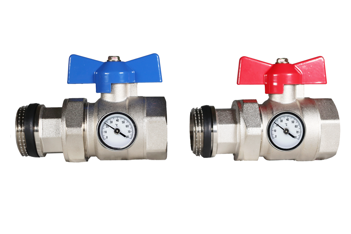 Pair of 1" Isolation Valves With Gauges