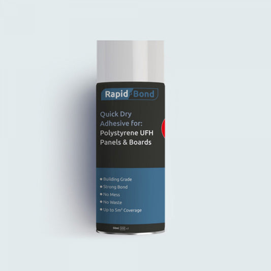 Rapid Bond Spray Glue – Quick Dry Adhesive For: Polystyrene UFH Panels and Boards